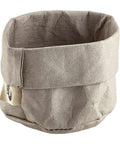 Grey Washable Paper Bag 7 Dia x 6cm (H) - Pack 1