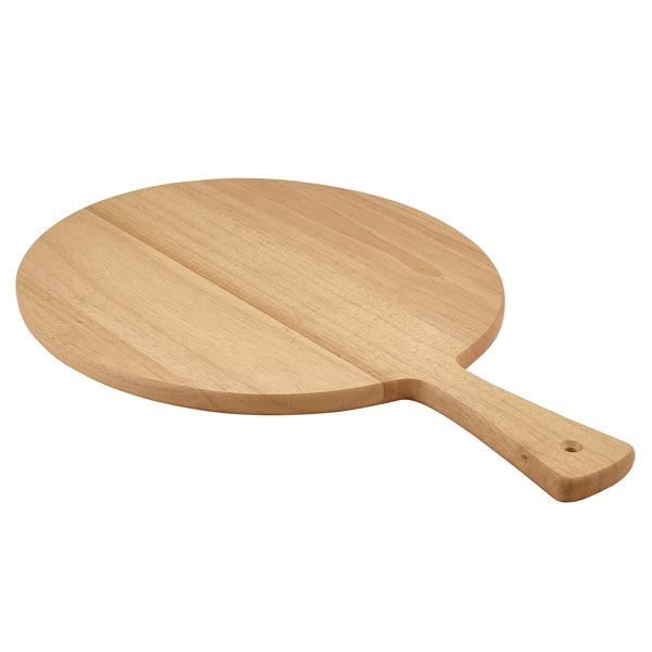 Genware FSC 100% Hevea Wood Pizza Paddle 33cm Dia - Pack 1