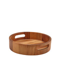 GenWare Acacia Wood Round Serving Tray 25cm - Pack 1