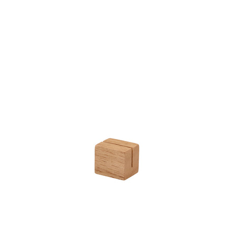 GenWare FSC 100% Hevea Wood Sign Holder 3 x 2.5 x 2.5cm - Pack 12