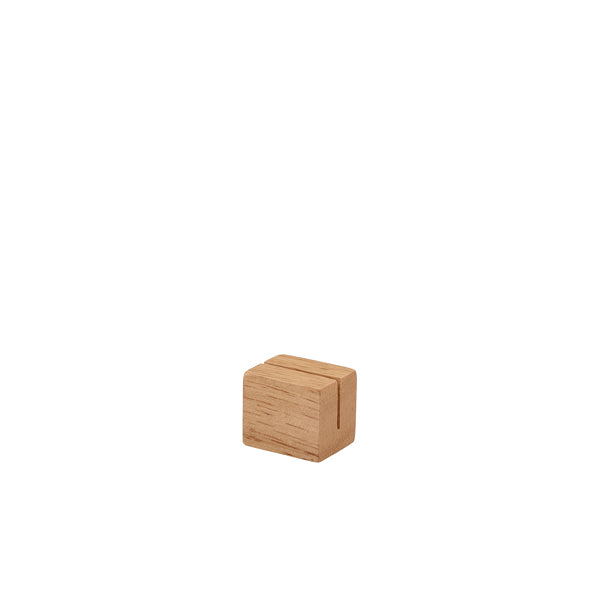 GenWare FSC 100% Hevea Wood Sign Holder 3 x 2.5 x 2.5cm - Pack 12