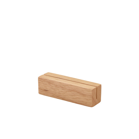 GenWare FSC 100% Hevea Wood Sign Holder 9 x 2.5 x 2.5cm - Pack 12