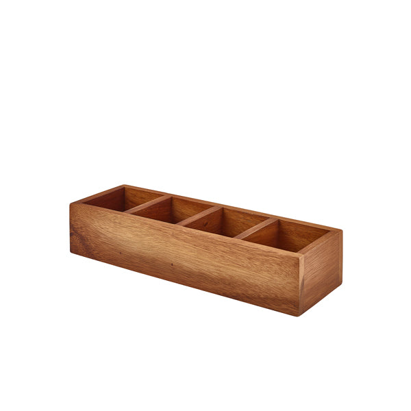 GenWare Acacia Wood Tea Box 30 x 10 x 6cm - Pack 1