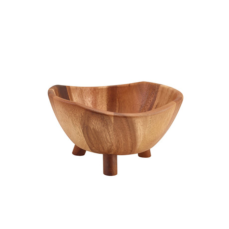 GenWare Acacia Wood Tripod Bowl 25cm - Pack 1