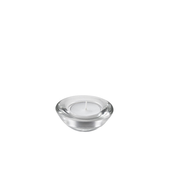Genware Glass Round Tealight Holder 75mm Dia