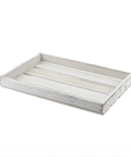 Genware White Wash Wooden Crate 35 x 23 x 4cm