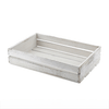 Genware White Wash Wooden Crate 35 x 23 x 8cm