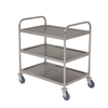 Fully Welded S/St. Trolley - 3 Shelves