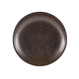 black ceramic plate on a white background