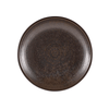 black ceramic plate on a white background