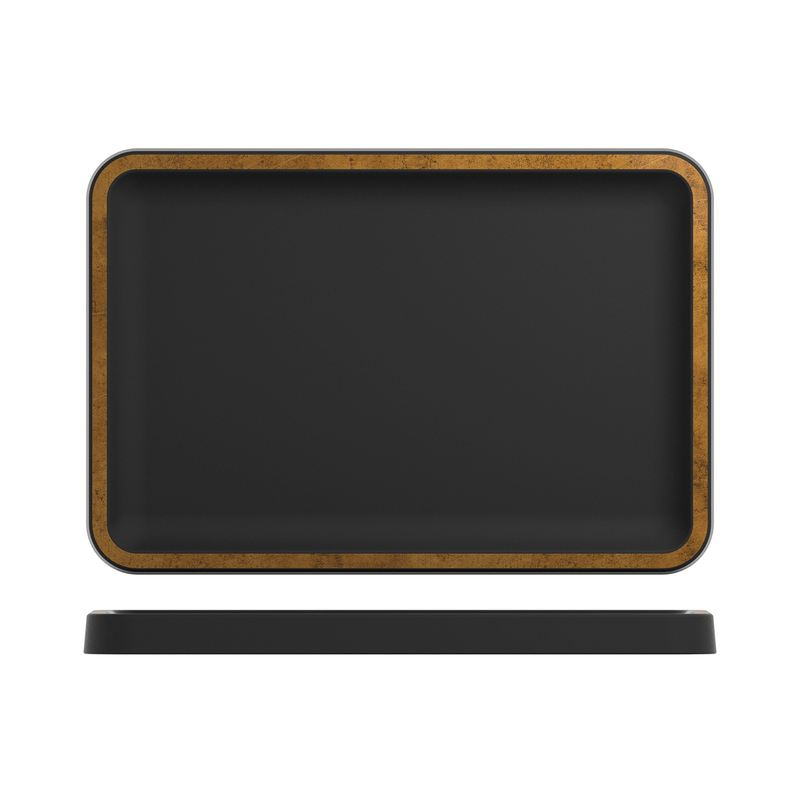 Copper/Black Utah Melamine Tray 34 x 23cm