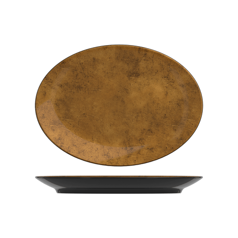 Copper/Black Utah Melamine Platter 34.5 x 25cm