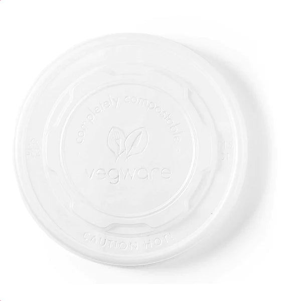 Vegware Soup Lid Flat CPLA 12-32OZ 500PK (115-SERIES)