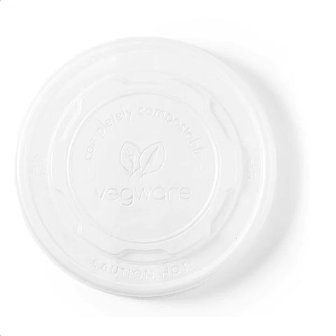 Vegware Soup Lid Flat CPLA 12-32OZ 500PK (115-SERIES)