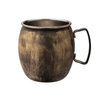 Bronze mug with a handle on a white background
