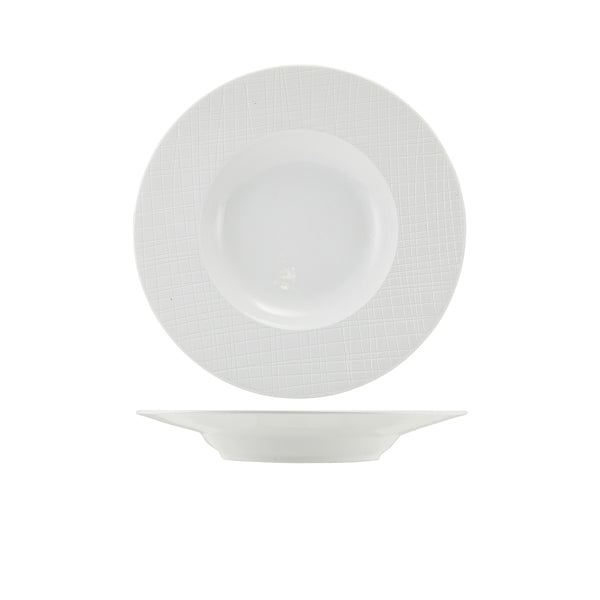Incise Porcelain Lavara Winged Soup Bowl 24cm