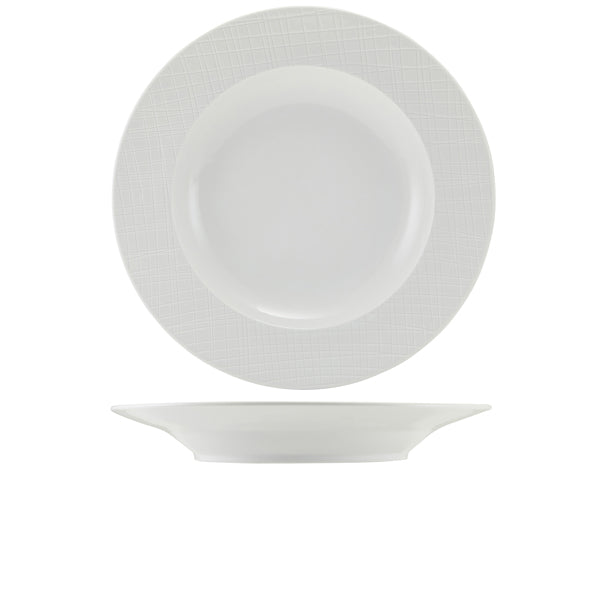 Incise Porcelain Lavara Winged Pasta Bowl 28.5cm