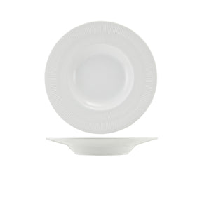 Incise Porcelain Solara Winged Soup Bowl 24cm