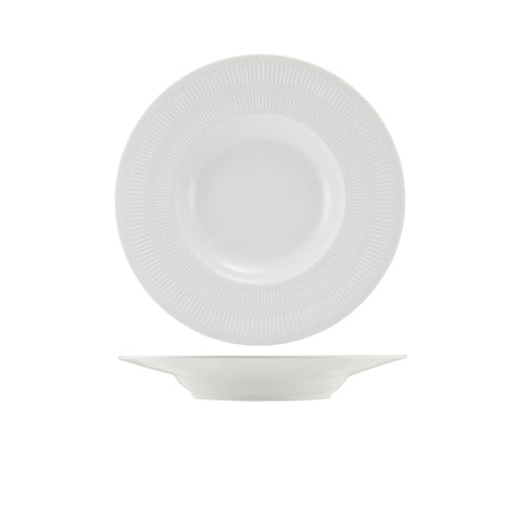 Incise Porcelain Solara Winged Soup Bowl 24cm