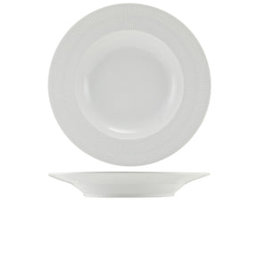 Incise Porcelain Solara Winged Pasta Bowl 28.5cm