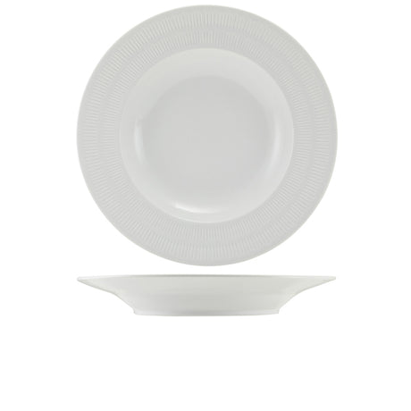 Incise Porcelain Solara Winged Pasta Bowl 28.5cm