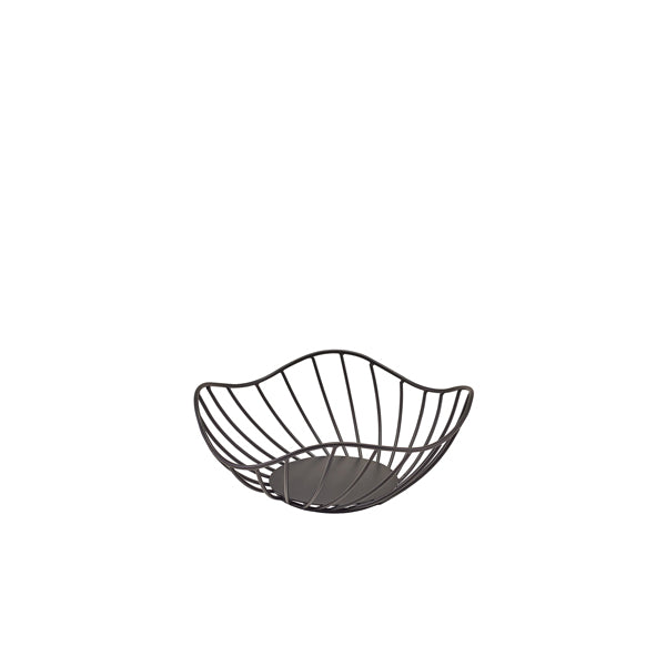GenWare Lotus Leaf Black Wire Basket 20 x 8cm