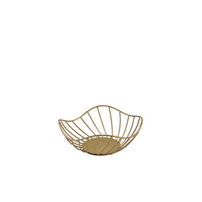 GenWare Lotus Leaf Gold Wire Basket 20 x 8cm