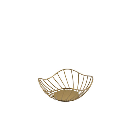 GenWare Lotus Leaf Gold Wire Basket 20 x 8cm