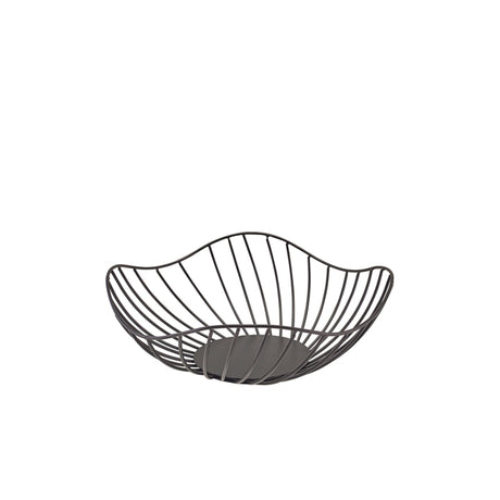 GenWare Lotus Leaf Black Wire Basket 28.5 x 10cm