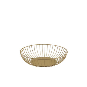 GenWare Round Gold Wire Basket 27 x 7cm