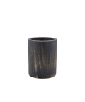 GenWare Black Wash Acacia Wood Cutlery Cylinder