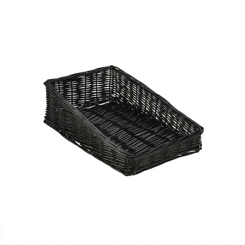 Wicker Display Basket Black 40X25X12cm
