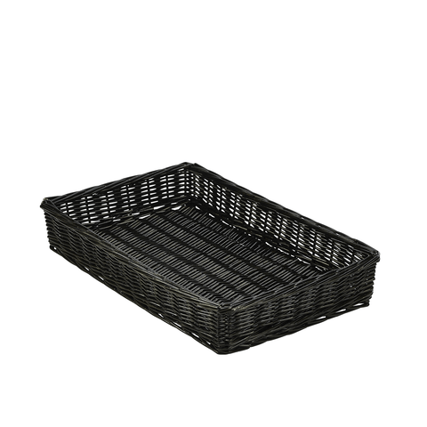 Wicker Display Basket Black 46X30X8cm