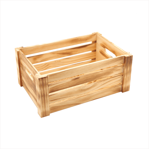 Genware Rustic Wooden Crate 34 x 23 x 15cm