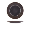 Terra Porcelain Black Fluted Winged Plate 21cm