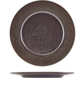 Terra Porcelain Black Fluted Winged Plate 29cm