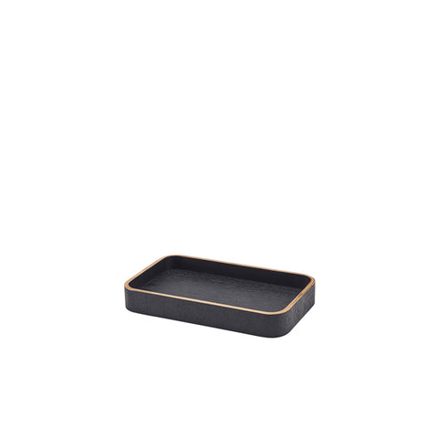 GenWare Black Wood Veneer Tray 23 x 13.8cm
