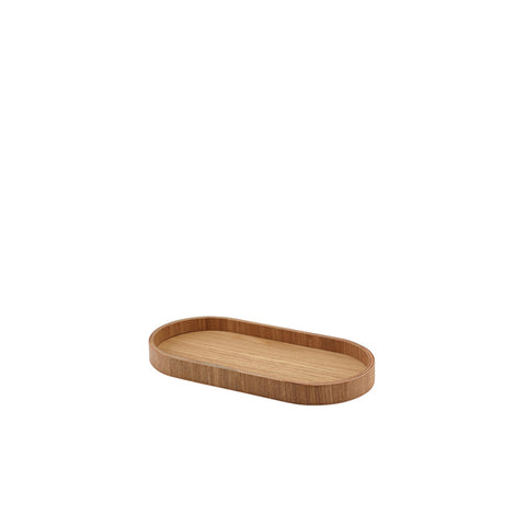 GenWare Oval Light Wood Veneer Tray 23 x 11cm