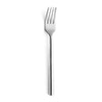 A single silver stainless steel table fork with a polished finish.