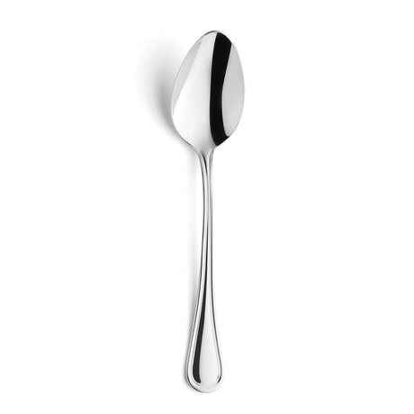 Silver spoon on a white background