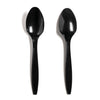 Black Premium Reusable PS 7" Dessert Spoon - 1000pk