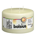 Bolsius Mammoth 3 wick Ivory Pillar Candle 100/150mm