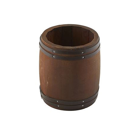Miniature Dark Wooden Barrel