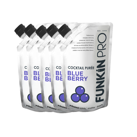 5 pouches of funkin blueberry cocktail puree 