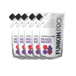 A case of Funkin Mixed Berry Puree, containing five 1kg pouches with a clear and colorful design showcasing the mixed berries on the packaging.