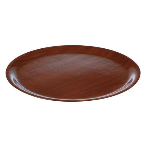Round Mahogany Wood Tray 33cm / 13" - Pack 1