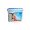 White bucket with blue lid labeled 'Fusion Channel Blocks Blue' on a white background
