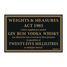 25ml Spirit Measures Notice