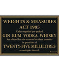 35ml Spirit Measures Notice