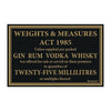 35ml Spirit Measures Notice